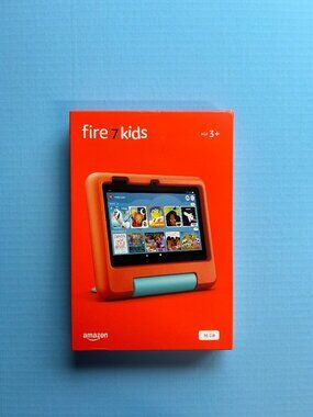 NEW - Amazon Fire 7 Kids Tablet 12th Gen 16GB Red Parental Controls LCD Wi-Fi